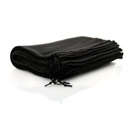 Pack of 10 Cotton Shoe Bags with Drawstring 40 x 30 cm Black TelMo, black