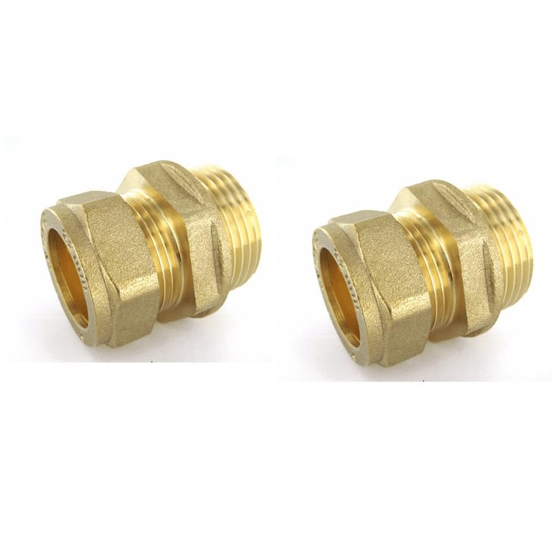 hep® 22mm Compression by 1/2" BSP Brass Male Iron Coupler