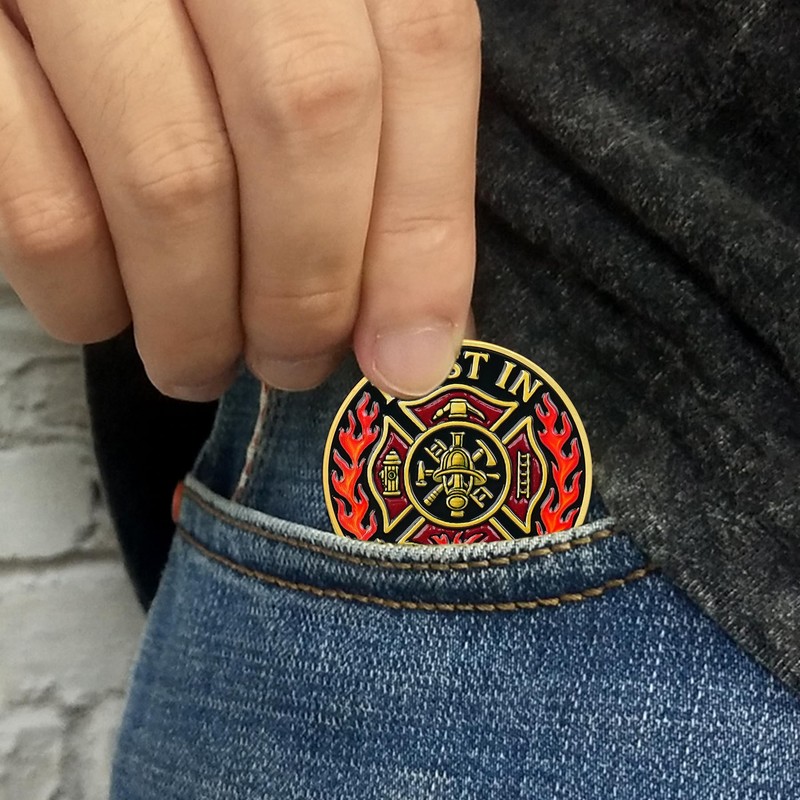 Fireline Guardian Firefighter Challenge Coin – Courage and Valor Memorial