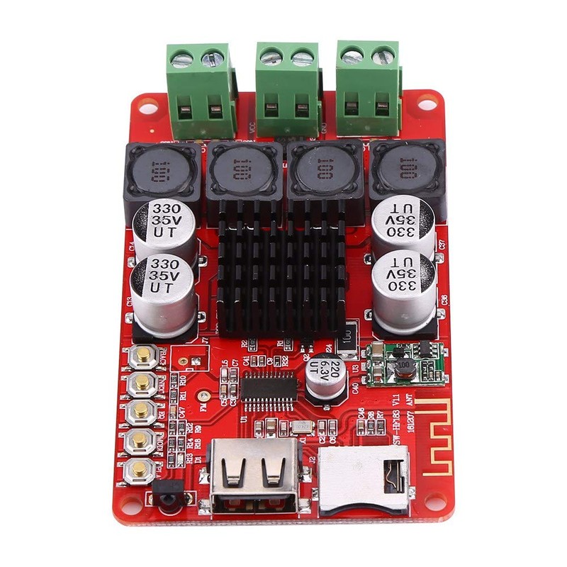 Hilitand 50W + 50W Portable TF Card Audio Receiver Amplifier