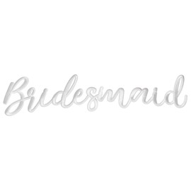 BLUE BOHO DESIGNS Large White Bridesmaid Iron-On Patch for DIY Matching Bridal Party & Bachelorette Jackets, Attire, Bags. Perfect for DIY Bridesmaid Proposal Gifts. Embroidery is Unique & Fun!