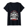 Women's Gorilla Fashion Workout Exercise Weights Strong Gym T-Shirt with