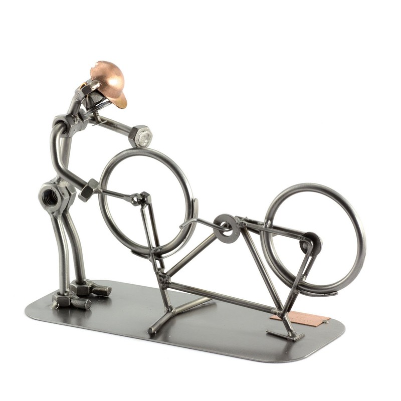 Steelman24 I Nuts and bolts sculpture Bicycle Mechanic I Handmade