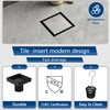 Neodrain 4-Inch Square Shower Drain with Removable Tile Insert Grate,Matte