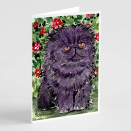 Caroline's Treasures SS8827GCA7P Persian Cat Greeting Cards and Envelopes Pack of 8 Blank Cards with Envelopes Whimsical A7 Size 5x7 Blank Note Cards