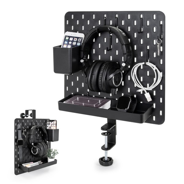 EHO Clamp On Desk Pegboard, Short Privacy Divider, Office Partition