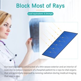LVCHEN Lead Xray Blanket 0.5mmpb 24"*24" - Lead Lined X-Ray Protection Blanket Shield Large Dental Xray Blue Blanket Shielding