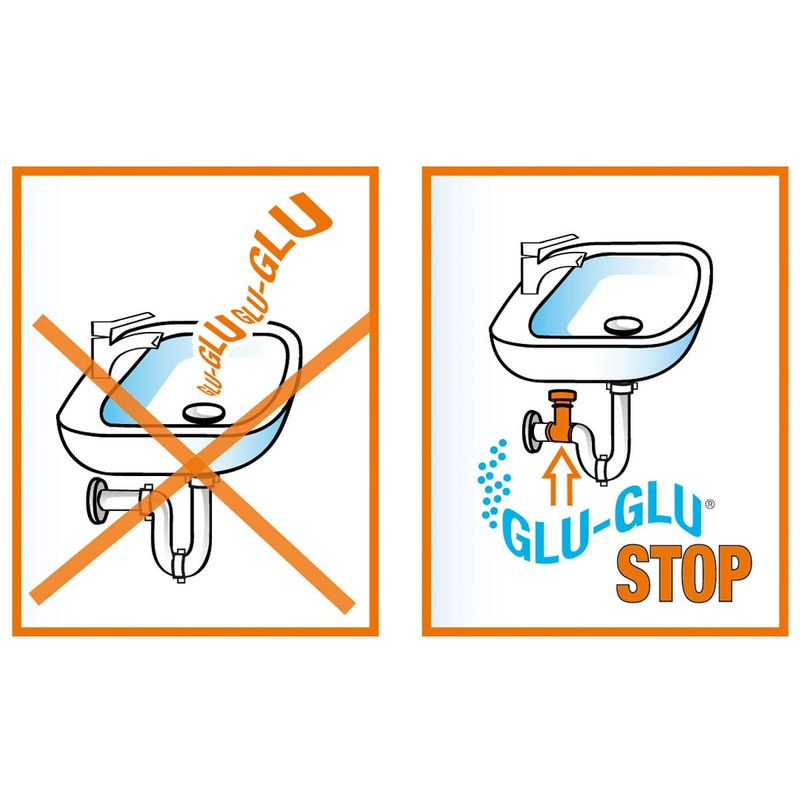 Lira LIA15100 glu Stop Installation with Anti-Swell Valve, White