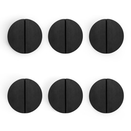 Evionlin Black 2-1/2 inch Drawer Pulls, 12 pcs (6 Pairs) Half Round Half Moon Cabinet Pull Handles Semicircle Knobs with Screws for Kitchen Cupboard Bedroom Furniture Door