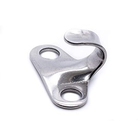 Pack of 10 - Lacing hook hooks bungee cord made from marine grade stainless steel A4 316 hatch pull ring