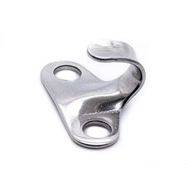 Pack of 10 - Lacing hook hooks bungee cord made from marine grade stainless steel A4 316 hatch pull ring