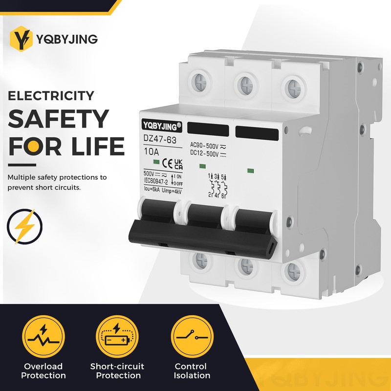 YQBYJING DC Circuit Breaker 10 Amp Solar Panel Disconnect Switch