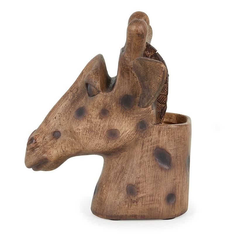 EEMKAY® New Resin Fun Giraffe Head Pot and Glasses Holder
