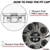 RhinoTuning 4 PCS 63 mm Wheel Center Caps Compatible With