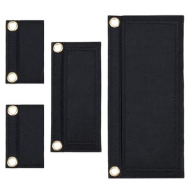 DELORIGIN Pack of 4 Purse Organiser Insert with Eyelet Pocket Envelope Pockets Insert 3 Sizes Crossbody Conversion Liner Felt Purse Organiser Bag for Women Black