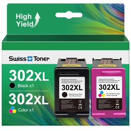 swiss toner 302XL 302 XL Cartridges Compatible with HP 302 Printer Cartridges Multipack Black and Colour for HP Envy 4525 4520 Officejet 3831 5230 Deskjet 3630