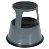 Vestil STEP-17-GY Steel Rolling Step Stool with Powder Coat Finish,