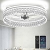 Franjulia 20" Ceiling Fans with Lights and Remote,Dimmable,6-Speed,Bright