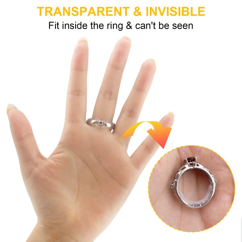 Ring Sizer Adjuster for Loose Rings, 16 Pack 8 Sizes