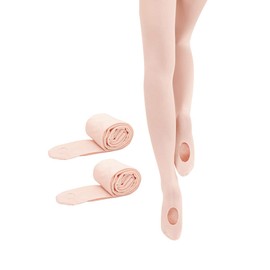 2 Pairs Girls' Ultra Soft Pro Dance Tights Ballet Transition Daily Student Tights (Toddler/Little Kid/Big Kid) (balet pink 2 pairs, XL(11-13 years))