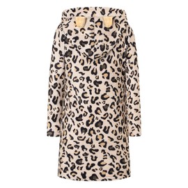 Umeyda Girls Fleece Hooded Robes, Warm Printed Bath Robe for Kids Soft Fuzzy Bathrobe for Gifts