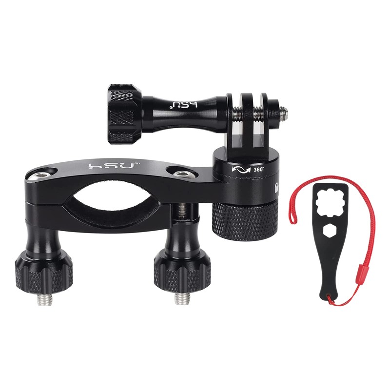 HSU Handlebar Seatpost Camera Holder 360° Rotation Gopro Handle Aluminum