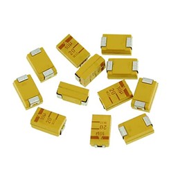 20x Tantalum Capacitor SMD D 10µF 20V 125°C 7.3 x 4.3 mm AVX TAJD106M020RNJ 10uF