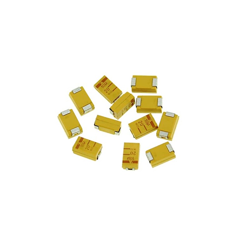 20x Tantalum Capacitor SMD D 10µF 20V 125°C 7.3 x
