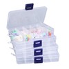 4 PCS Jewellery Storage Box, 10 Grids Plastic Organiser Box,