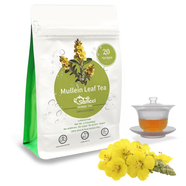 Samcci - Mullein Tea Bags, 20 Teabags, 3g/bag, 100% Pure
