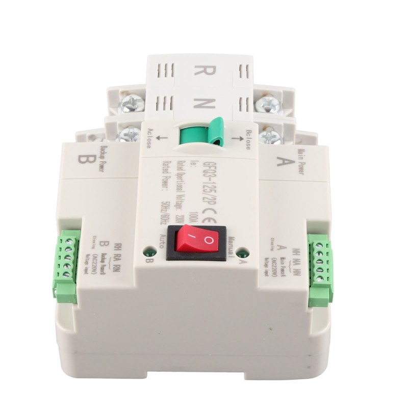 Dual Power Automatic Transfer Switch 2P Fast Switching PC AC