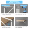 10-Pack Closet Rod Bracket, 10.8x10.8Inch Closet Shelf Brackets Heavy Duty