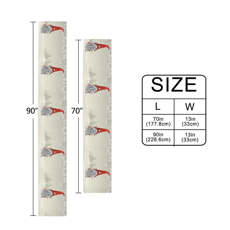 Mnsruu Scandinavian Christmas Gnome Tomte Table Runner, Table Runners Polyester
