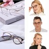 DOOViC Lesebrille Metall Damen 3,0 Blaulichtfilter Durchsichtiger Rund Computerbrille mit