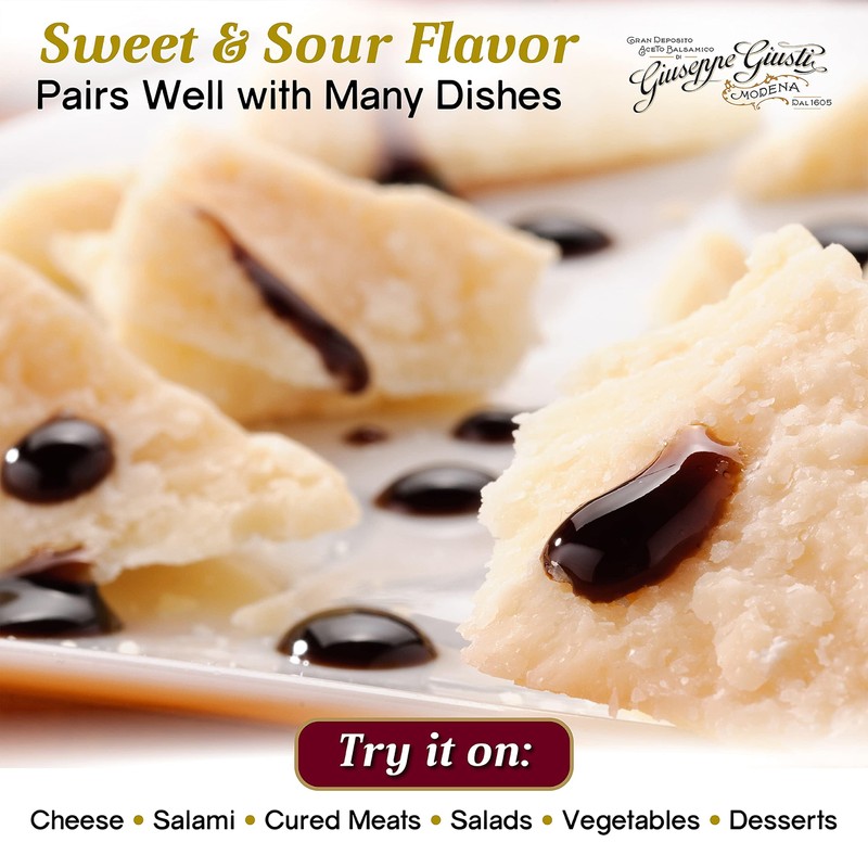 Giusti Fig Balsamic Vinegar Glaze Condiment – Italian Gourmet Balsamic