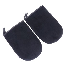 Beavorty Self Tanning Applicator Mitts Set Tanning Mitts Soft Lint Gloves Easy to Apply Sunless Tan Black