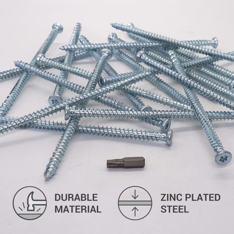 SKIR'CO (Pack of 20) Zinc Plated 7.5 x 152mm Concrete