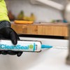 Clean Seal Active Enzyme Caulk, Kitchen & Bath, White, 10.5