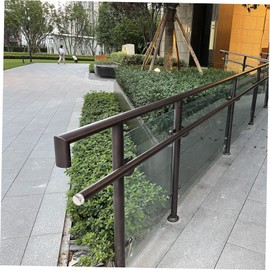 Garneck Handrail End Caps 50mm - 2pcs Decorative Tube Protectors for Handrail Brackets - Vinyl Inserts for Metal Tubing Fence Chairs and Furniture Legs