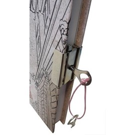 Esprit Paris Classic Lined Diary with Lock 17 x 16 cm Various Designs (Eiffel Tower, Red)