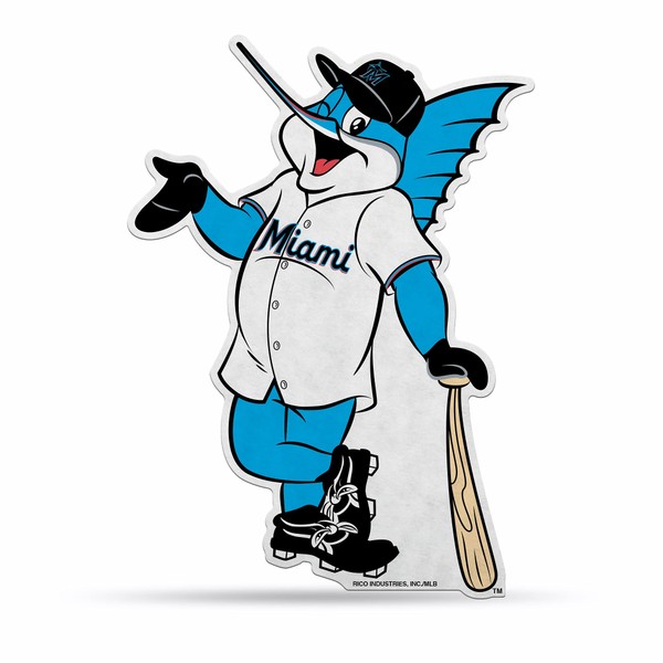 Rico Industries SSP6501M: Marlins Shape Cut Mascot Pennant with Header