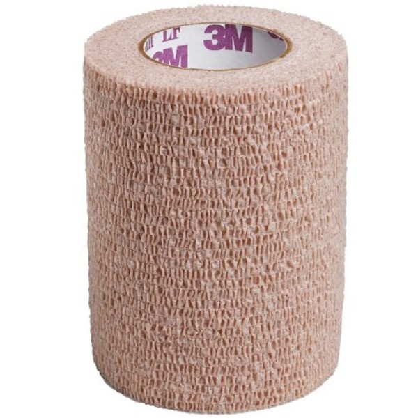 Coban LF Cohesive Bandage 3 Inch X 5 Yard Standard Compression Self-Adherent Closure Tan, 2083 - Sold by: Pack of One