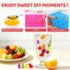 Gummy Candy Molds with 2pcs Droppers, Silicone Bear Dinosaur Fruit