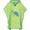 Playshoes Boy's Kinder Frottee-Poncho, Badeponcho Schildkröte mit Kapuze Bathrobe, Green