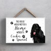 Global Designs Pets & Paws - Rope Plaque Black Cocker