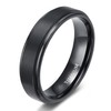 TIGRADE 4mm 6mm 8mm 10mm Black Titanium Rings Wedding Band