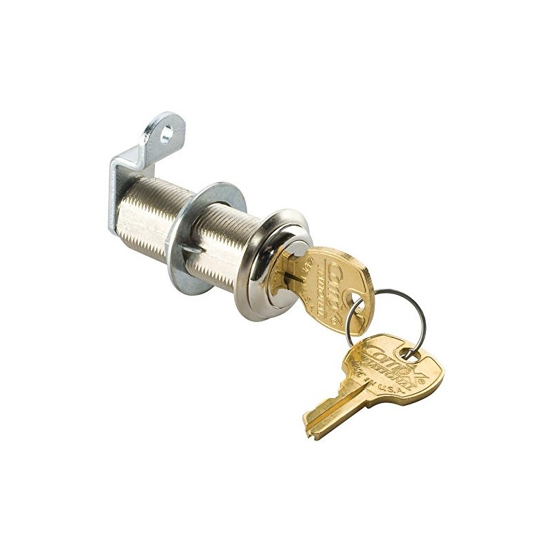 1-3/4" Long Cylinder Lock - Brass, keyed alike