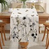 LOZULO Herbs Wild Flowers Table Runner Modern Spring Decoration Table