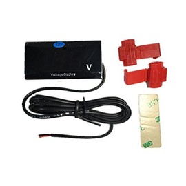 e-auto fun Small Waterproof LED Volt Meter, Voltmeter, Blue Display, Small Waterproof LED Volt Meter for Motorcycles (Voltmeter) for 12 V, Includes Low Voltage Warning Function