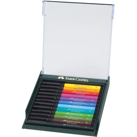 Faber-Castell PITT Artist Brush Pen Set of 12 Intensive Colours In a Robust Workstation